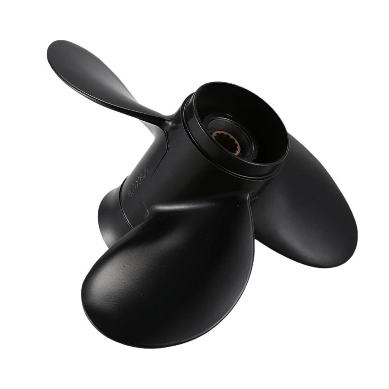 8.9*8.5 Black Boat Outboard Propeller for Tohatsu 2 Stroke 9.8HP Aluminum Alloy 3B2-64517-0 Boat Motor