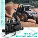 12V 250A Winch Solenoid Relay Contactor Thumb Truck for ATV UTV 2000-5000lbs Winch with 6 Protecting Caps - Ovsor