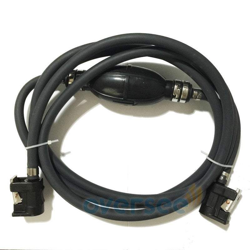 6Y2-24306 Rubber Fuel Line Hose with Connector and Primer Pump For Yamaha Outboard Motors Parsun Fuel Pipe Assy 6mm  6Y1-24306