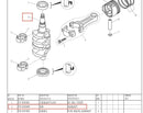 6AH-11411 Crankshaft For Yamaha Outboard Motor 4T F20A; F15A Parsun F20-05020004;6AH-11411-00