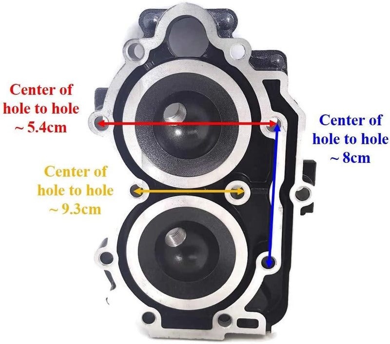 6B4-11111-00-1S Cylinder Head block For Yamaha 15HP 9.9HP 15D Outboard Engine Boat Motor Aftermarket Parts 6B4-11111