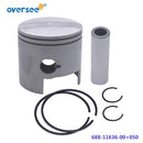 688-11636 Piston Kit 688-11605 Piston Ring +050 For Yamaha Outboard Motor 2T 75HP 85HP 90HP Parsun T85 Oversize 050