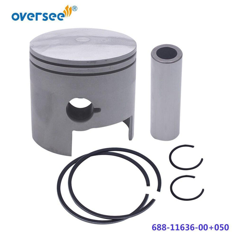 688-11636 Piston Kit 688-11605 Piston Ring +050 For Yamaha Outboard Motor 2T 75HP 85HP 90HP Parsun T85 Oversize 050