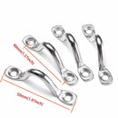 4Pcs 5mm Stainless Steel Wire Eye Strap Boat Marine Tie Down Fender Hook Canopy For RV Engines Accessories