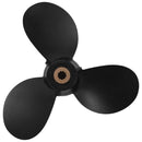 Outboard Propeller 6E0-45941-01-El 7 1/2X8-Ba For Yamaha 4Hp-6Hp Plastic Alloy 3 Blade Black 9 Spline Tooth