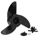 Boat 3-Blade Propellers Electric Outboard Trolling Motor Prop and Mount Nut Marine Dinghy Outboard Propeller Replacement