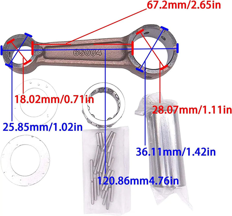 650-11651 Connecting Rod Kit Fit Yamaha Parsun Powertec Hidea 2T 9.9HP 15HP  6K4-11650 ;682-11650;650-11650